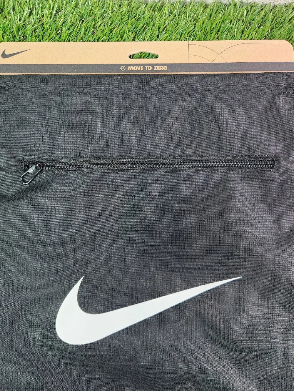 Nike Brasilia 9.5 Training Gym Sack Black/Black/White DM3978-010 Drawstring